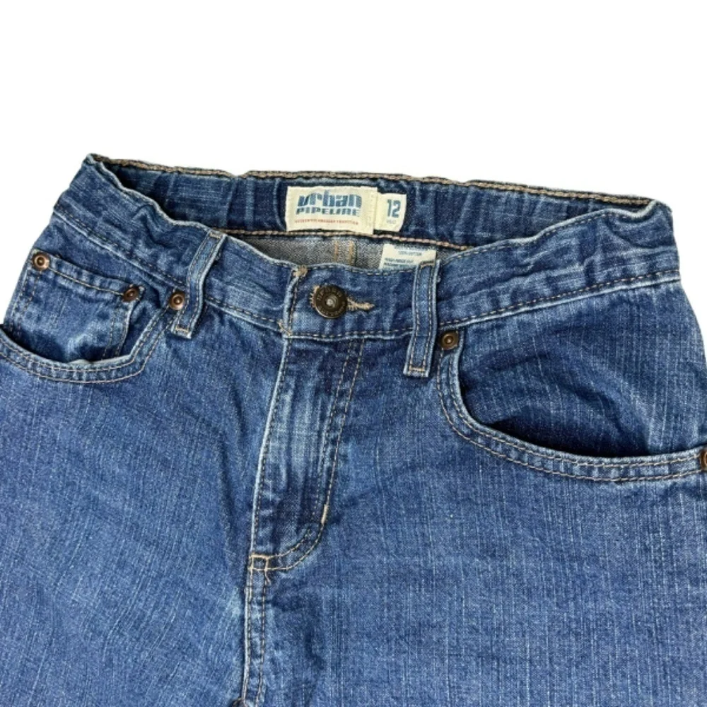 Urban Pipeline Boys Jeans Sz 12 Medium Denim Blue Wash Straight Leg Cotton Jeans